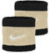 Nike Swoosh Writbands Paar Schweißbänder Tennis Frottee (schwarz/Team Gold/Weiß)
