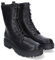 86091 Botas de Mujer, Comodas y Elegantes, Estilo Militar con Cordones, Suela Dentada y Cremallera Lateral Negro Talla 37