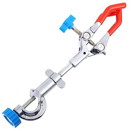 BUGUUYO 3 Lab Clip Prong Clamp Laboratory Equipment Holder Prong Finger Clamp Jig Claw Clips Test Tube Clamp Condenser Holder Adjust Jaw Clamp Laboratory Retort Stand Clamp Iron
