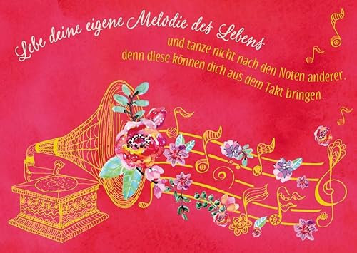 Gutsch Verlag Postkarte Spruch Lebe deine eigene Melodie des Lebens