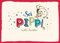 Postkarten Sprüche Sei Pippi nicht Annika lustige Karte mit buntem Schriftzug und kleinem Affen ideal für Freunde die Humor schätzen perfekt als Mutmacher oder Geburtstagskarte bunte Sterne und Punkte