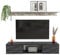 DECOROTIKA - Elia Floating Wall Mounted TV Stand with Included Wall Shelf Unit (White and Black Marble Effects)