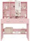 Devoko Dressing Table with LED Lights, 3 Light Colours, Adjustable Brightness,Vanity Desk with 2 Drawers, Jewellery Storage and Open shelves, Makeup Desk with Mirror, 90×40cm