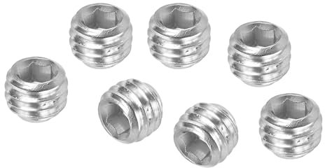 PATIKIL 120 Pezzi Viti Senza Testa Esagonale, M5x4mm Bullone Viti di Arresto Acciaio Inossidabile 304 Viti Esagono Incassato per Riparazione di Maniglie Porte Apparecchi di Illuminazione