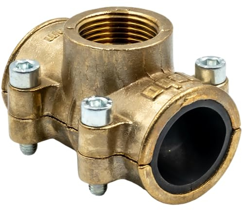 Gebo Collier Réparation Laiton Tuyaux Cuivre 22mm | EPDM joint, pour eau potable, plomberie maison, raccord rapide, installation facile