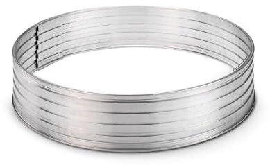 blizz-z terraflex Baumeinfassung rund Aluminium Höhe: 10 cm, Ø80 cm, 1 Set (2X Halbkreise, 2X Stoßverbinder) | Baumring-Set, Kreis Rasenkante, Mähschutz | Made in EU