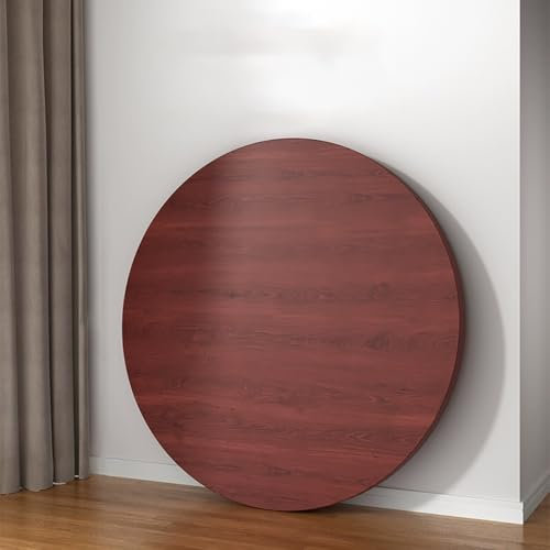 Generisch Rund Tischplatte Holz Schreibtischplatte | 50cm 90cm Ersatztischplatte Ersatzteil für Esstisch Couchtisch Garten, Wetterfest, 1,2cm Thick(Red Walnut,30cm/12inch)