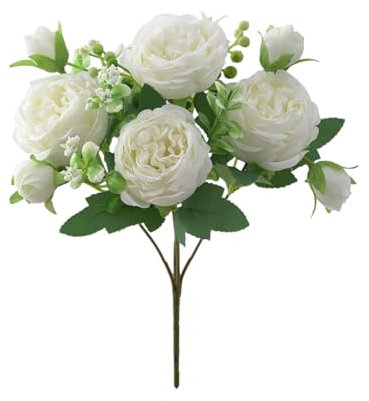 Celucke Bouquet di Artificiali Fiori Finti che Sembrano veri Fiori Artificiali Realistici Per Cimitero Fiori Finti per Decorazioni da Vaso Bouquet per Feste di Nozze Casa Giardino Partito