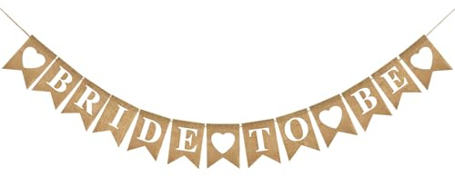 jijAcraft Bride To Be Girlande: JGA Jute Wimpelkette Outdoor Wetterfest, 3M Vintage Boho Party Deko für Frauen, Rustikal JGA Partybanner für Brautgeschenksparty, Junggesellinnenabschied