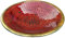 GURU SHOP Runde Mosaikschale, Untersetzer, Dekoschale, Handgearbeitete Keramik & Glas Obst Schale - Design 7, Rot, Größe: Klein (Ø 29 Cm), Schalen