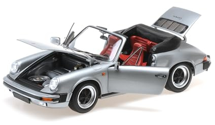 Minichamps 100063034 - Porsch. 911 Carrer. 3.2 Cabriolet Grey Metallic 1983 - maßstab 1/18 - Modellauto
