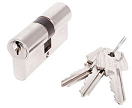 Tesa Assa Abloy, 52003040N, Cilindro Estándar, TE5, Leva Corta, Llave - Llave, Niquelado, 30 x 40 mm