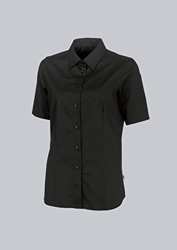 BP 1562-682-32-50 Frauenbluse 1/2 Ärmel, 1/2 Ärmel mit Hemdblusenkragen, 125,00 g/m² Stoffmischung mit Stretch, schwarz, 50
