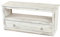 Mobile Porta TV Shabby Vintage con cassetto ripiano Legno di paulonia 39x110x54cm Bianco