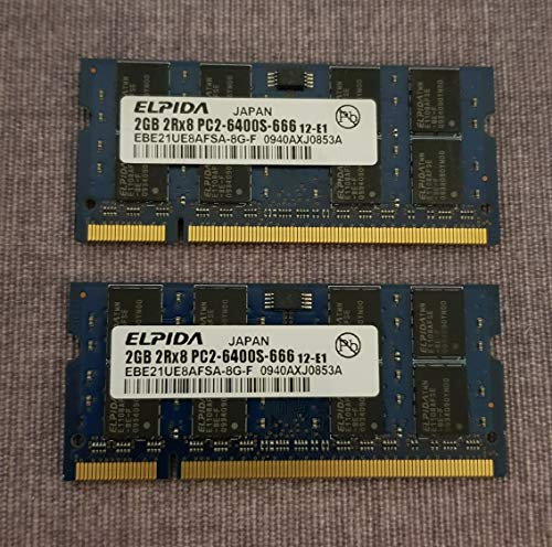 2 GB RAM Laptop SODIMM Elpida ebe21ue8afsa-8g-f DDR2 PC2 – 6400S 800 MHz CL6