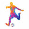 nikima - 111 Wandtattoo Fussball Spieler bunt Größe 930 x 1250 mm