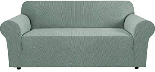 BellaHills Super Stretch Sofa Covers Couch Covers Sofa Slipcovers Furniture Protector for Sofas/Kids/Pets | Form Fitted Jacquard with Elastic Bottom, Thick Soft Non Slip (3 Seater,Sage)