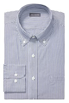 Van Heusen Men's Dress Shirt Regular Fit Pinpoint Stripe Dress Shirt (Pack of 1)