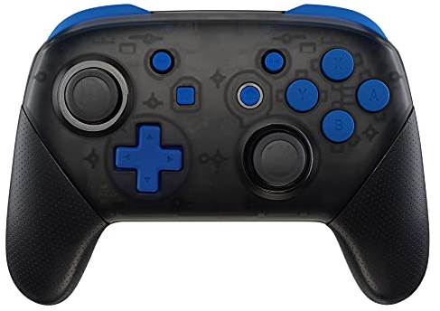 eXtremeRate Pulsante ABXY D-pad Croci Direzionali Tasti ZR ZL L R Ricambio per Nintendo Switch Pro Controller Joystick(Blu) con Cacciaviti-NON Include Controller