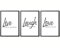 Moderne Home Decor Kunstdrucke | Inspirierende Wandkunst Live Laugh Love für Küche Schlafzimmer und Badezimmer