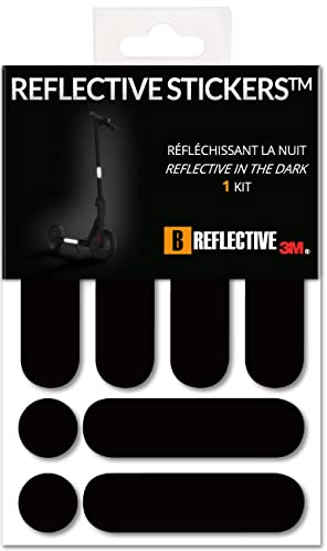 B REFLECTIVE - Set Aufkleber Reflektor streifen für 2 Elektroroller, Elektrofahrrad, ... - Selbstklebende Aufkleber - 3M™ Technology – Hohe Sichtbarkeit – Optimierte Haftung - Design & Diskret
