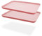 2 bandejas decorativas irrompibles para servir, ideal para cena, bandeja de té, bandeja de cama, bandeja de bar, bandeja de desayuno, bandeja de comida (rosa)
