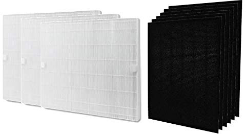 True HEPA Filter Replacement Compatible with Coway Mighty Air AP-1512HH Airmega 200M Air Purifier AP-1518, 3 Sets