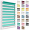 Doppelrollo ohne Bohren, 49x220 cm Stoffgröße, Duo Rollo Klemmfix, Easyfix, lichtdurchlässig und verdunkelnd, Day&Night, Klemmrollo Sonnenschutzrollo Fensterrollo für Fenster & Türen