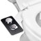 Vantency Bidet Toilettes WC - Toilette Japonaise Non Électrique - Bidet Japonaise Double Buses Rétractables Autonettoyantes,Pression d'eau Réglable,Rinçage Doux (Noir)