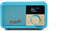 ROBERTS Radio Revival Petite Kompaktes tragbares Radio mit Dab+/FM/Bluetooth, 20 Stunden Akkulaufzeit, AUX-Eingang, passiver Heizkörper, Türkis