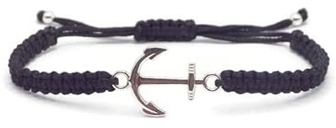 Storela Handmade Silver Plated bracelet for Men & Women Adjustable & Surfer bracelet Ideal for a Friendship Bracelet, Anniversary, Festival Accessories & Family Gift (Nautical Anchor Bracelet)