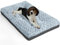 POCBLUE Waschbares Deluxe-Hundebett für kleine Hunde, Hundekäfig-Matte, 61 cm, bequem, flauschig, rutschfest, für Hunde bis zu 11,3 kg, 61 x 43,2 cm, Grau