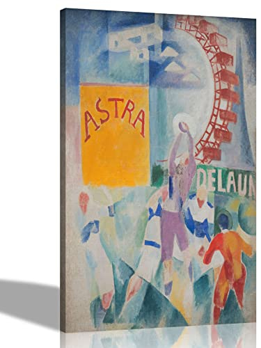 Artley Prints - The Cardiff Team Poster von Robert Delaunay Leinwandkunst l Moderne Portraitdrucke | Abstraktes Kunstwerk für Wohnzimmer Schlafzimmer 86 x 61 cm (34 x 24 Zoll) A1