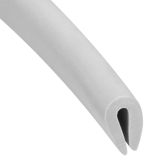 TA-VIGOR Joint de bordure en U gris en caoutchouc pour protection de bord en U, convient aux bords de 1/64 à 1/16, 6 m de long