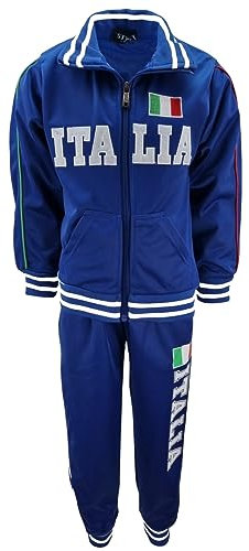 Fashion Boy Trainingsanzug Italia, Italien,Italy, in Blau, Gr. 122, JF04.8