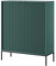 BETTSO - Kommode - mit hohen Beinen - 125 cm hoch - Mehrzweckschrank - Schrank Schlafzimmer - für Wohnzimmer, Schlafzimmer - 2-türig - Modern, Glamour - Grün - mit schwarzen Griffen und Beinen