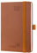 POPRUN Taschenkalender 2025 Klein (Aug.2024-Dez.2025) Softcover mit PU-Leder, ca. A6 (16 x 10,5 cm), Kalender 2025 Klein - Terminplaner 1 Woche 2 Seite mit Stiftschlaufe - Braun