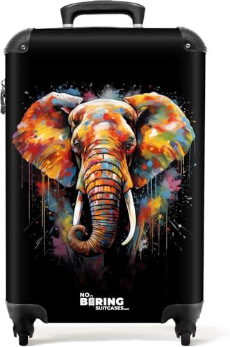 NoBoringSuitcases.com Handgepäck Koffer, Reisekoffer, Reisetasche mit Rollen, Koffer Groß, Hartschalenkoffer, Trolley Handgepäck, Koffer Mittelgroß, Suitcase, TSA Schloss, Koffer Klein, Graffiti-Druck