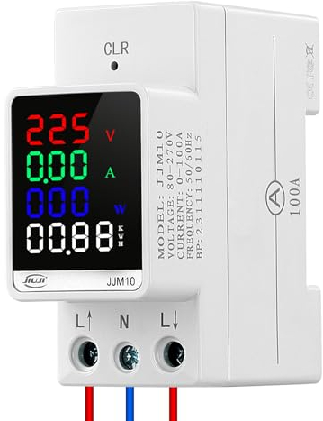 Stromzähler 3 Phasen 4-Draht Geeicht Drehstromzähler Hutschiene,LCD Digitaler Stromzähler Hutschiene,Stromverbrauchsmesser,effektive Kostenüberwachung