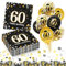 Servietten 60. geburtstag, 30 Stück Servietten 60 Geburtstag Mann + 18 Stück Deko 60. Geburtstag Luftballons, Servietten 60. Geburtstag Mann Frau, Happy Birthday 60 Servietten