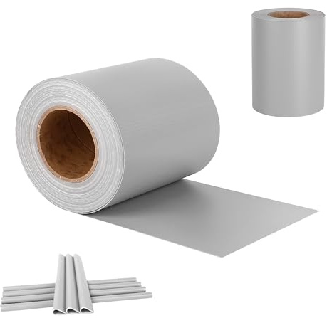 Aufun PVC Sichtschutzstreifen 65m x 19cm Doppelstabmatten Zaun - inkl. 30 Befestigungsclips, Zaunsichtschutz, Gartenzaun, Sichtschutz, Zaunfolie für Garten (Grau)
