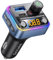 Syncwire Bluetooth 5.4 FM-Transmitter-Autoadapter 42W Ladegerät KFZ-Adapter [Lichtschalter] [Doppelmikrofon] [HiFi-Bass] [Schnellladung] Kabelloser FM-Radio-Musikadapter Freisprechfunktion, Blau