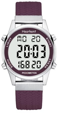 Montre podomètre pour Femme - Montre de Suivi des Pas avec Compteur de Calories - sans Bluetooth - Écran LCD à Grands Chiffres - Montre de Sport avec Compteur de Pas pour la marche-Hearkent-2401
