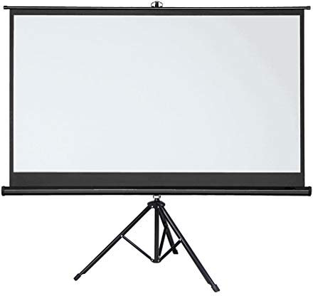 KCUZO Projector Screen 72 100 Tripod Stand 16:9 Portable Projection Screen 4K 3D Movies Screen for Home Office Indoor Outdoor(100 inch)