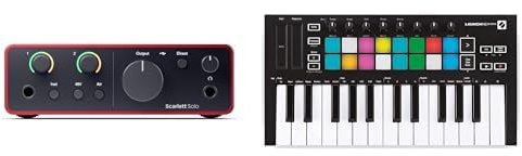 Focusrite Scarlett Solo 4th Gen Audio Interface + Novation Launchkey Mini MK3