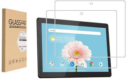 Shunwige [Confezione da 2 pezzi] Pellicola protettiva per schermo in vetro temperato per Lenovo Tab M10 X505 X605F X605LK, durezza 9H, resistente ai graffi.