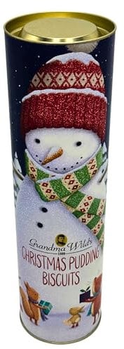 Biscuits Gift Set | Christmas Biscuits | Food Gifts For Men Women Kids | Stocking Fillers | Christmas Eve Box Fillers - Helpful Elf Giant Tube Chocolate Chip Biscuits, 200g (snowman)