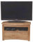 Ramece Crescent Solid Oak Corner TV Cabinet- Solid Wood TV Stand - Media Cabinet - TV Stand with Storage - Fully Assmebled - H53 x W88 x D45 cm