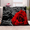Kuscheldecke Rosen Flanell Fleecedecke 3D Rosen Wohndecke 220x240 cm Sofadecke Couchdecke Bettüberwurf Flauschige Weiche Warme Sofaüberwurf Decke Wohndecken w384