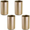4er Set Kerzenhalter magnetisch aus Metall - Moderne, minimalistische Stabkerzenhalter für DIY Adventskranz Gold matt, Ø 2,3 x 4 cm - Kerzenleuchter für Stabkerzen, Kerzenständer als Tischdeko